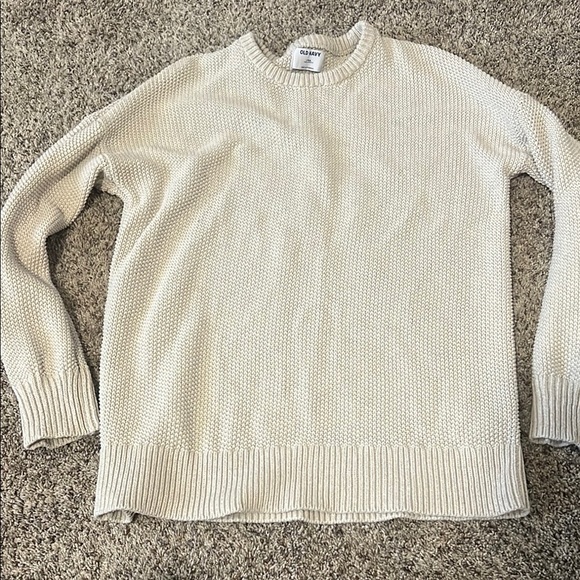 Old Navy Cream Crew Neck Sweater - Picture 1 of 3
